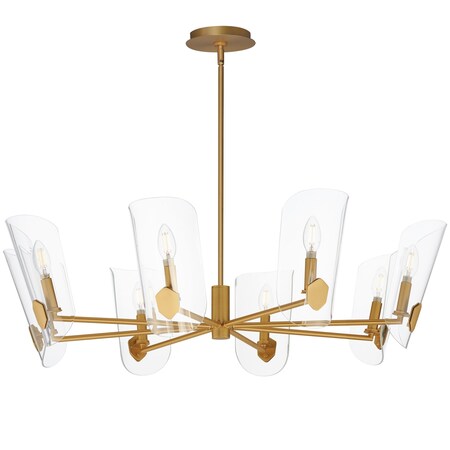 Maxim Lighting Armory 8-Light Chandelier, Natural Aged Brass 32358CLNAB